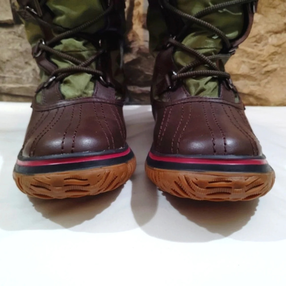 Pajar Canada Waterproof Winter Boots Green Brown Lined 7 - 7.5 38 Euro Grip Boot - Picture 7 of 13